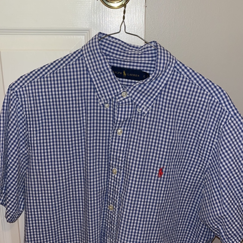 Polo Button Down Size Large - image 2